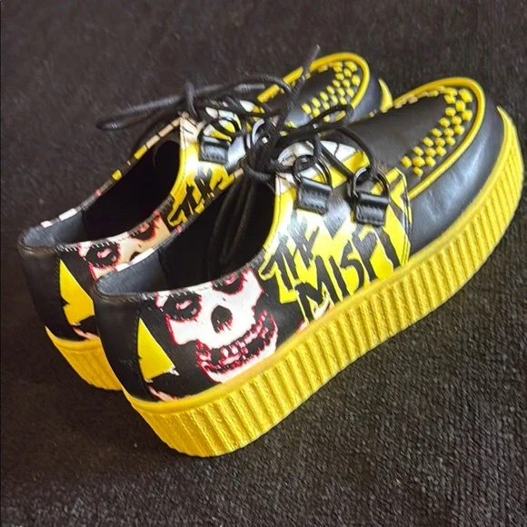 Krypt Misfits Horror Business Creeper Shoe Black/yellow Size 8 - Picture 2 of 5